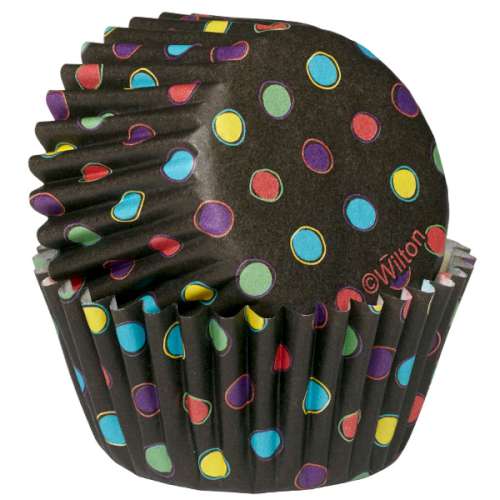 Mini Bright Dotty Cupcake Papers - Click Image to Close